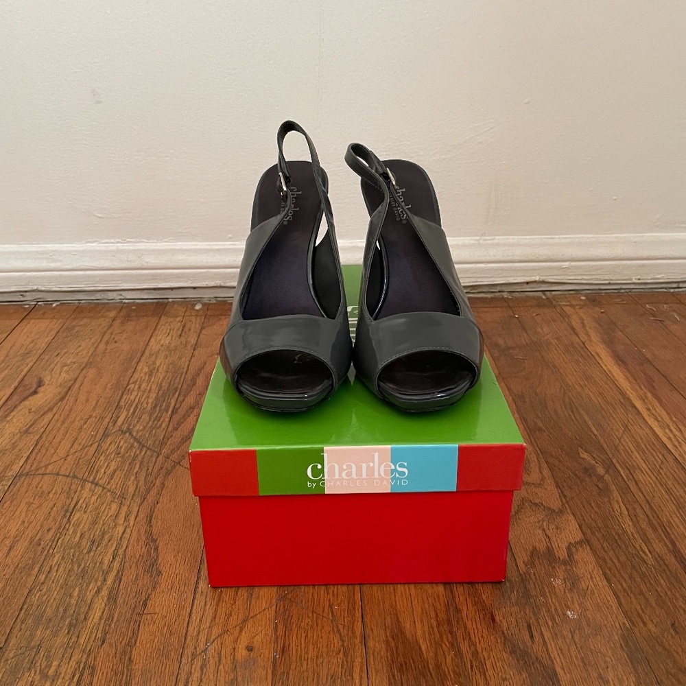 Charles David Peep Toe Sling Back Pumps